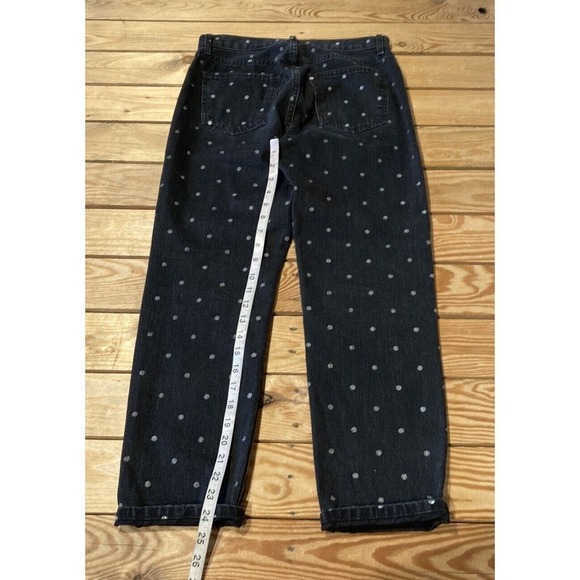 Current Elliot Polka Dot Slim Straight Leg Jeans Size 28 Women’s Black - Picture 6 of 8